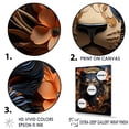 thumbnail image 3 of Designart "Stealthy Obsidian Leopard" Animals Leopard Canvas Wall Art, 3 of 7