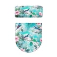 thumbnail image 2 of HELLHERO Elastic Fabric Toilet Seat Covers Set for Bathroom Home Comfort, Adjustable Easy Care Non-Slip, Stretch Fit, 17"x21" Pink Flower, 2 of 8