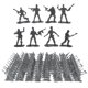 thumbnail image 4 of 100 piezas de 4,5 cm de soldados militares, figuras de hombres, accesorios para escenas de arena, juegos de juguetes Negro, 4 of 8