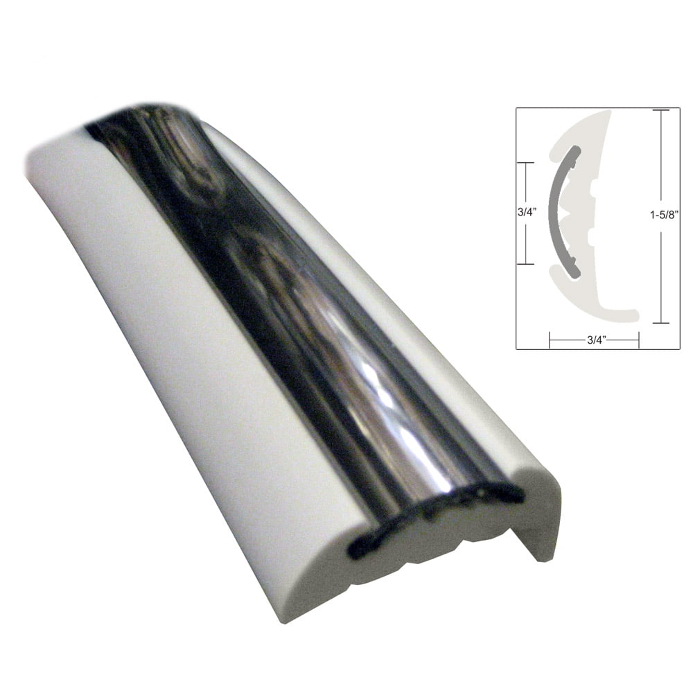 Taco Semi-Rigid Rub Rail Kit – White With Flex Chrome Insert – 70′ – 40422 Sansujyuku sansujyuku.com