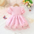thumbnail image 4 of MEZZALL Sweet Baby Girl Girls Princess Style Three Dimen Sional Bu Tte Rfly Mesh Dresses Relaxed Fit, 12-18 Months, 4 of 9