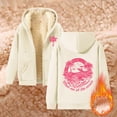 thumbnail image 4 of WILLBEST Sudadera con Capucha para Mujer, Estilo Otoño/Invierno, con Estampado Cómodo y Cremallera Gruesa Mediana, 4 of 5