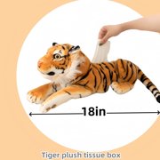 Tiger Plush Toy Cute Soft Stuffed Animal Plush Doll - Home Car Decor Paper Box -18 Inches