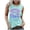 Light Blue, variant on Women’s Tanks & Product Title Gradient Letter Print Sleeveless Casual Tank Top with Round Neck for Summer Wear