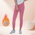thumbnail image 2 of SGMVNU Lined Leggings Women - High Waisted Winter Yoga Pants Tummy Controls Soft Thermal Warm for Hiking Workout(Pink, XXXL), 2 of 6