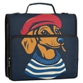 thumbnail image 5 of FORMRS Zipper Binder with Shoulder Strap 2-inch Ring 500 Sheet Capacity File Bag, Blue Dog Artist, 5 of 5