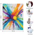 thumbnail image 4 of Colorful Double Burst Paint Pattern Blanket,Comfortable Soft Lamb Wool Throw Blanket,All Season,Warm Lightweight Blankets for Sofa Bed Couch Living Room Chair,30"x40", 4 of 4