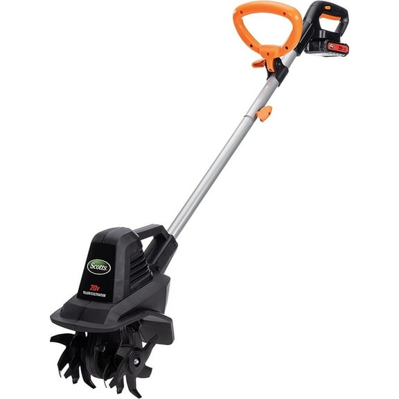 Scotts Outdoor Power Tools 20-Volt 7.5-Inch Cordless Garden Tiller Cultivator, Gray