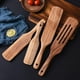 thumbnail image 5 of Juego de 4 espátulas de madera con orificio para colgar y utensilios de cocina (sin bandeja), 5 of 5