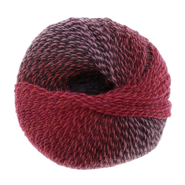 Hilo de lana arcoíris para tejer a crochet prendas, bufandas y sombreros rojo