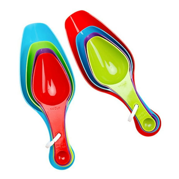 Pretyzoom 2 Sets of Plastic Measuring Spoons Unique Measuring Spoons for Kitchen Gadgets