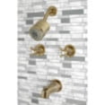 thumbnail image 2 of Kingston Brass KBX8143BX Metropolitan Two-Handle Tub and Shower Faucet, Antique Brass, 2 of 5