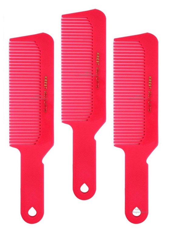 Hair Cutting Comb 8.75 In. Flattop Hair Cutting Comb. Barbers Hairdresser Comb. 9001. 3 Pcs. Neon Pink