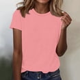 thumbnail image 2 of HAJWOH Womens Summer Tshirt Short Sleeve Shirts Beach Vacation Outfits Oversized Workout Tshirts Crew Neck Casual Clothes L, 2 of 7
