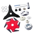 thumbnail image 2 of Kit de 18 piezas para recortadora de discos de jardinería, cabezal de desbrozadora universal, adaptadores de cuchilla de acero resistentes, material m, 2 of 9