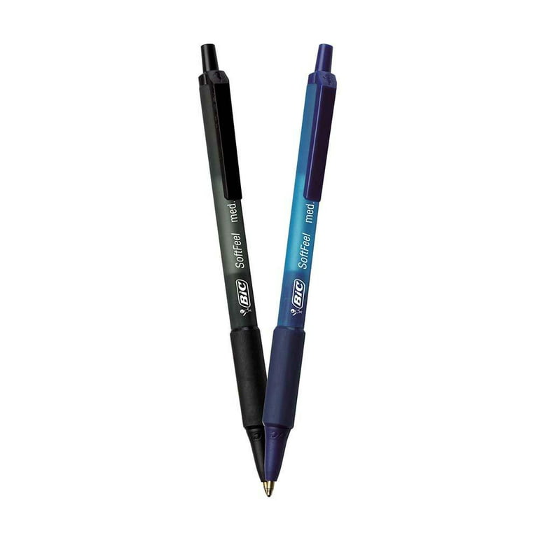 BIC Soft Feel Retractable Ballpoint Pen, Medium Point (1.0mm), Black and  Blue, 36-Count