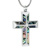Opal Urn Necklace Cross Urn Necklace For Ashes Mini Keepsake Necklace For Ashes Religious Cross Ashes Jewelry For Women for Pet Human Ashes Pendant