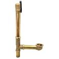 thumbnail image 3 of Westbrass 14" 17 Ga. Brass Tip-Toe Drain Bathtub Assembly with No-Hole Overflow, Polished Nickel, 3 of 18