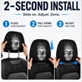thumbnail image 4 of Ghost Face Headrest Covers, Scary Face Printing Auto Seat Universal Halloween Elastic Models Headrest Protector-Eye Effects Cover Funny Decoration for Car Interior Vehicle Truck SUV (A Type, 2PCS), 4 of 6