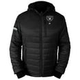 thumbnail image 3 of Men's ActionHeat Black Las Vegas Raiders 5V Battery Heated Insulated Puffer Full-Zip Hoodie Jacket, 3 of 7