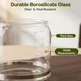 thumbnail image 3 of Glass Coffee Carafe Replacement, Compatible with Calphalon BVCL-JJ100-A, COWSAR & Kismile 14-Cup Coffee Machines, Durable Glass Coffee Pot with Measurement Markings, 3 of 7