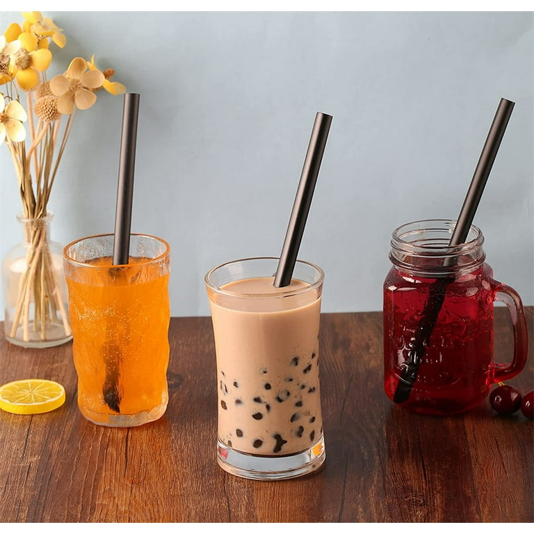 Jumbo Smoothie Straws Boba Straws,100 Pcs Individually Wrapped Multi Colors  Disposable Plastic Large Wide-mouthed Milkshake Bubble Tea Drinking Glass  Cups Straw(0.43 Diameter and 9.45 long) 