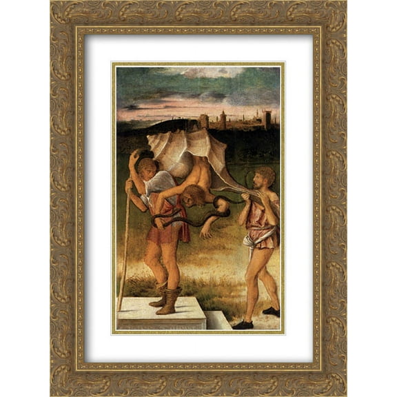 Giovanni Bellini 2x Matted 18x24 Gold Ornate Framed Art Print 'Four Allegories Falsehood (Wisdom)'