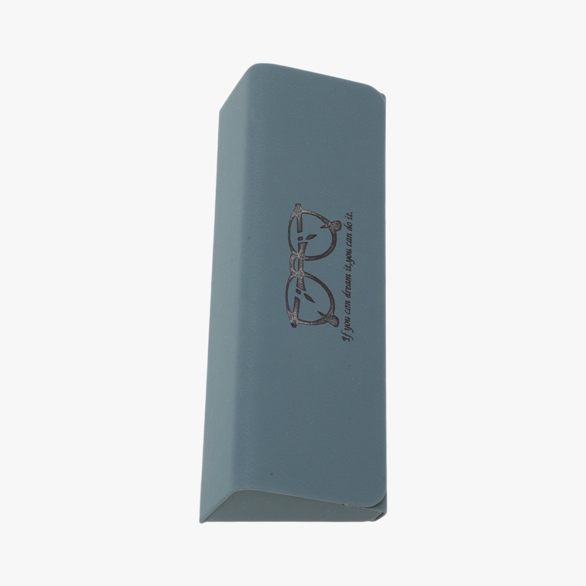 Unique Bargains Triangle Portable Eyeglasses Case for Travel and Home Use Blue