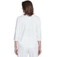 thumbnail image 2 of Alfred Dunner Womens Petite Embroidered Pineapple Top, 2 of 4