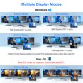 thumbnail image 4 of Estación de acoplamiento USB C con doble monitor 14 en 1 para Dell/HP/Lenovo, 4 of 7
