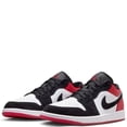 thumbnail image 1 of N I-K-E A i r-Jor-dan 1 Low Black Toe White Black Red Men's Shoes brand new IB8971-106, 1 of 5