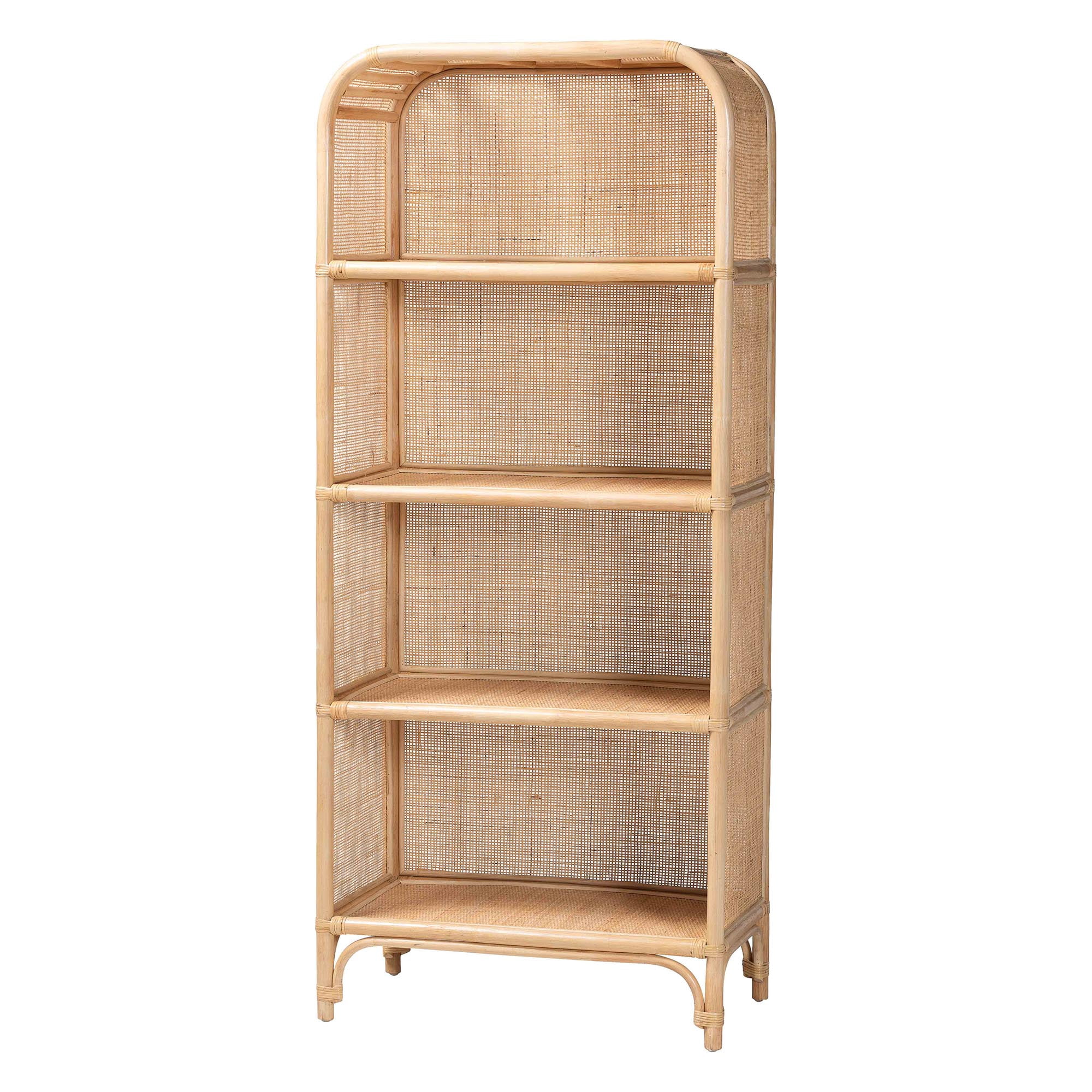 bali & pari Chusi Boho Decorative Shelf, 4-Tier, Natural