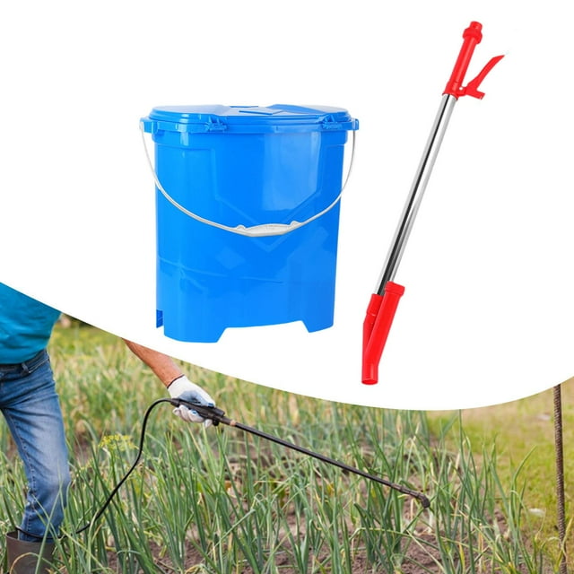Distribuidor de fertilizantes manual de transporte a la espalda Diseño ergonómico Versátil Ligero Azul