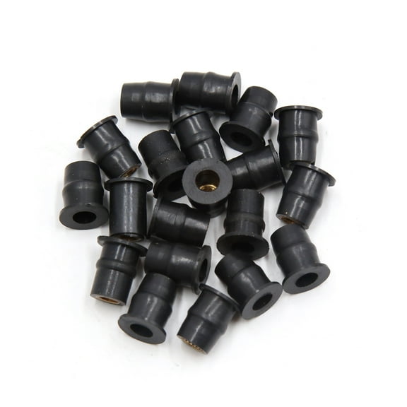 Unique Bargains 20Pcs Black Rubber Motorcycle Windscreen Windshield Screen Well Nuts