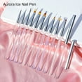 thumbnail image 3 of jiaroswwei Soft Bristles Clear Rod Nail Pen Multi Nibs Comfortable Grip Nail Art Carving Painting Brush Pen Nail Care, 3 of 8