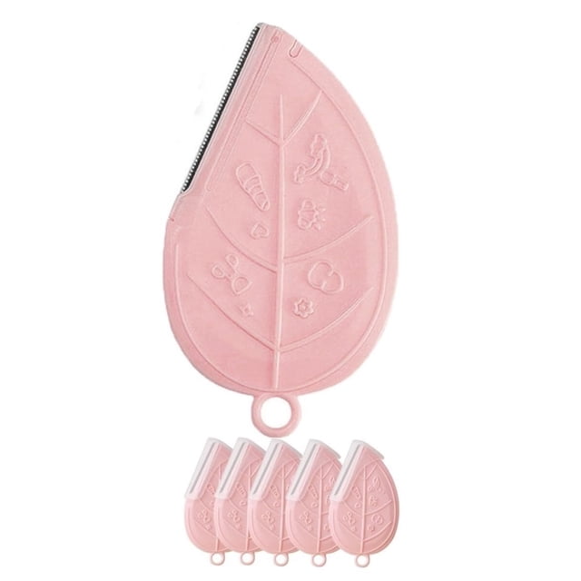 HLONK Rasoir à Sourcils Rasoir facial pour Épilation de la Forme de Feuille du Visage Rasoir pour Visage Simple Outil pour Femmes microblades pour Visage Enlève-Bouloches Pêche Lot Ensemble de 6 Pcs