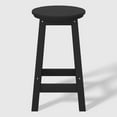thumbnail image 2 of WestinTrends Malibu 24" HDPE Outdoor Patio Round Counter Height Bar Stool, Black, 2 of 7