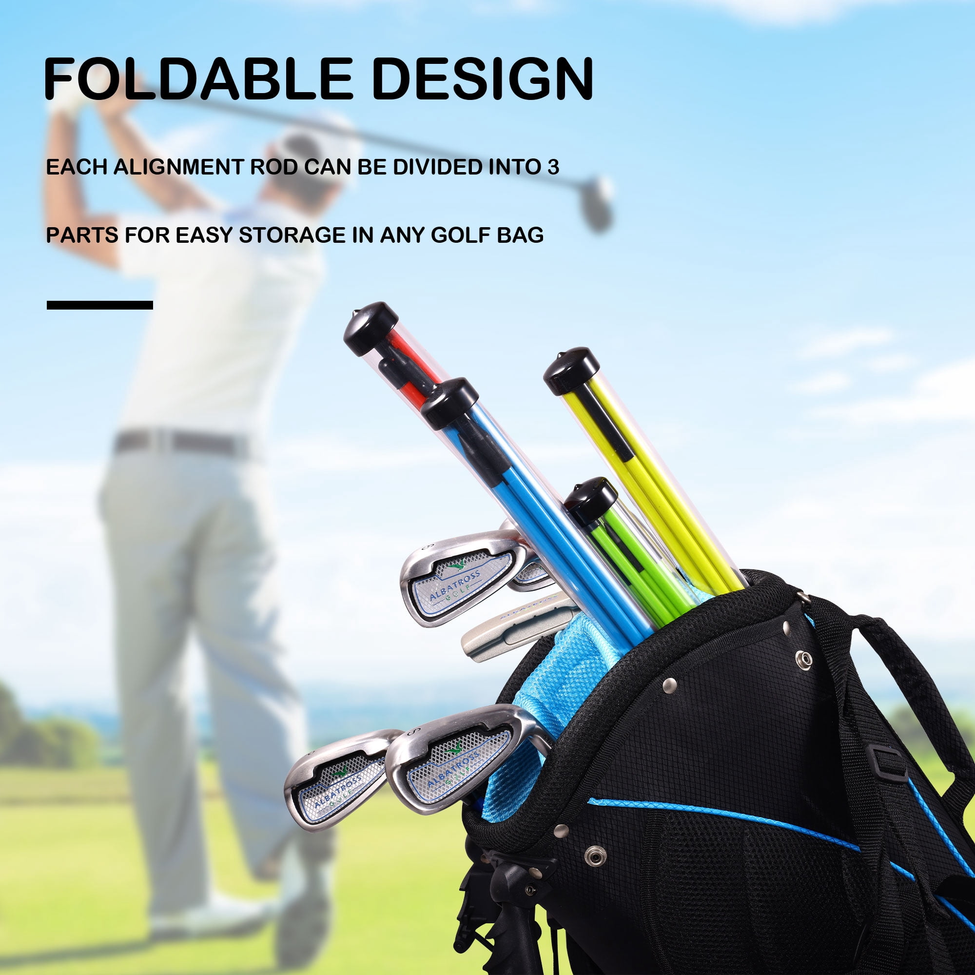 FlexWave Golf Swing Trainer – Posture Correction & Swing Path Guide, Tempo and Strength Training Aid, 4 Colors Available