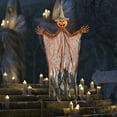 thumbnail image 3 of BinKFF Halloween Hanging Witch Decor, Hanging Pumpkin Halloween Decorations Outdoor, Haunted House Decor Props Front Porch Party Supplies Garden Yard Lawn Scary Horror, 3 of 4