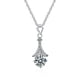 thumbnail image 1 of Sterling Silver S925 Moissanite Necklace Women's Fashion Light Luxury Diamond Set Design Sense, 1 of 4