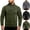 Army Green, variant on Men Long Sleeve Fleece Half Zip Stand Collar Sweatshirt Multi Zipper Chest Arm Pockets Ribbed Cuff Hem Windproof Outdoor Work Utility Pullover Black L