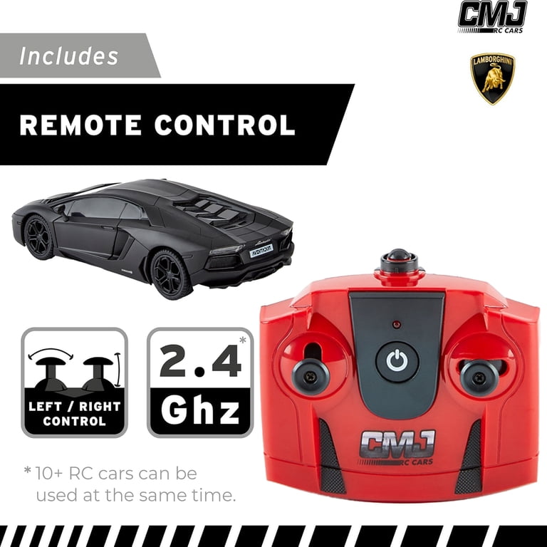 CMJ RC Cars: Lamborghini LP700-4 - Black - 1:24 Scale, Remote