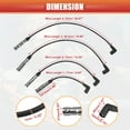 thumbnail image 3 of Cables de Bujía de Bobina de Encendido Unique Bargains 7mm para Volkswagen Beetle Golf Jetta L4 No.06A905430H/06A905430J - Paquete de 4, 3 of 7