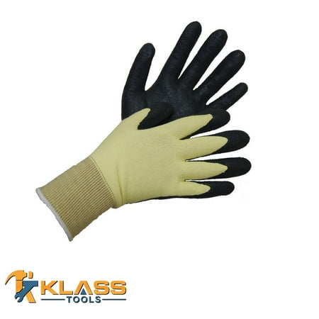 KlassTools Series 0060 Cut and Heat Resistant with Kevlar and trile Rubber Gloves. (Sold in Pairs) (Set of