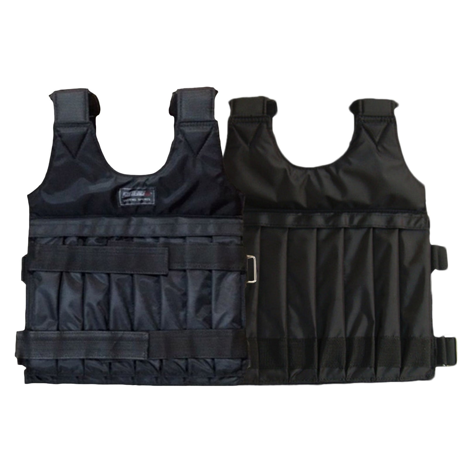 FEISHENTT Adjustable Weighted Vest Up to 110LB Workout Weight Vest Exercise Training Fitness Jacket Running Vest for Man Woman (Not Including Sand and Steel) Black 60x42cm