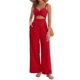 thumbnail image 1 of Monos AGERWAY, elegantes, de verano, con cuello en V, rojo torcido para mujer, 1 of 7