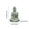 thumbnail image 3 of Decor Statue Meditation Stone Figurine Compact Hand Carved Ornament Weather Resistant for Desk Shelf Garden and Mindfulness Decoration, 3 of 8