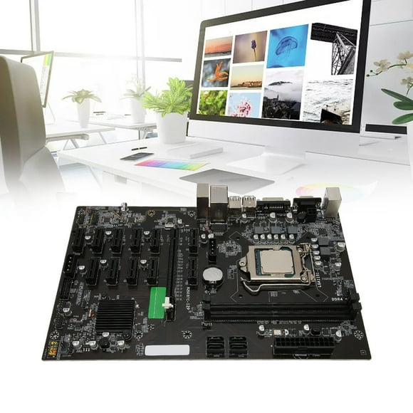 Gaming PC Motherboard, PCB G3930 CPU Heat Dissipation DIY Assembled Motherboard CPU Combo for Desktop PC
