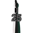 thumbnail image 3 of Endea Graduation Black/Hunter Green/White Graduation Tassel with Black Date Drop, 3 of 9