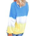 thumbnail image 2 of Femmes Sweat-Shirt à Manches Longues Colorblock Tie Dye Imprimé Pull-Over Tops(S-2XL), 2 of 5